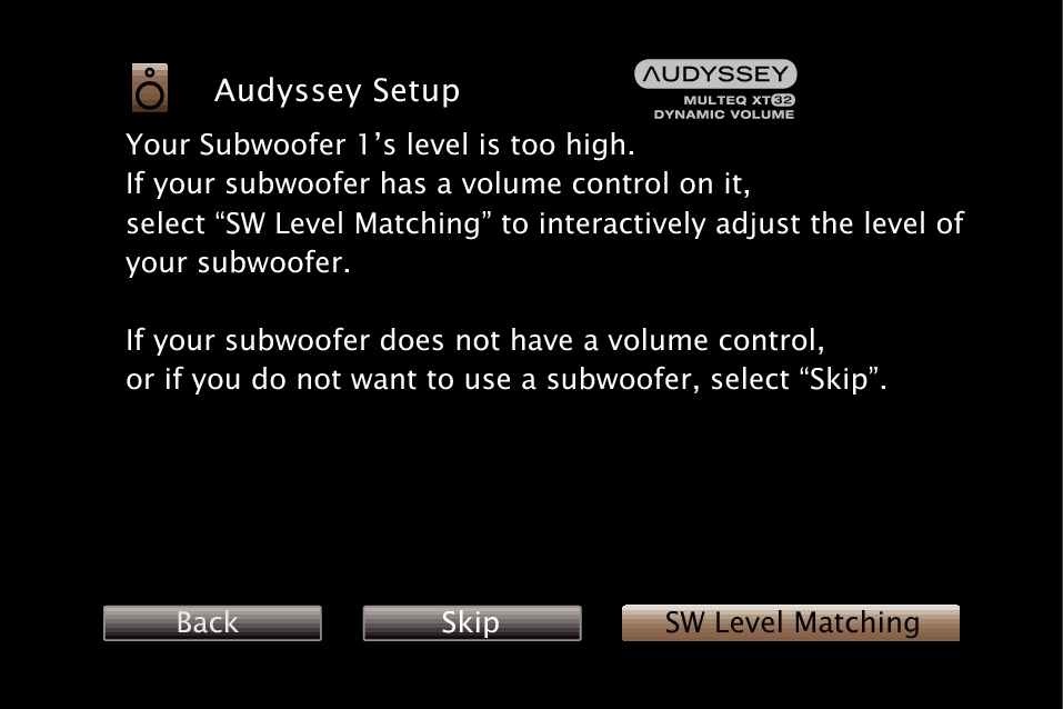 GUI AudysseySubwoofer 6010